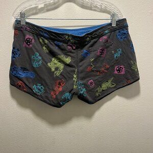 Fox Racing Shorts Embroidered Logo Reversable Elastic Waist Women's Sz L